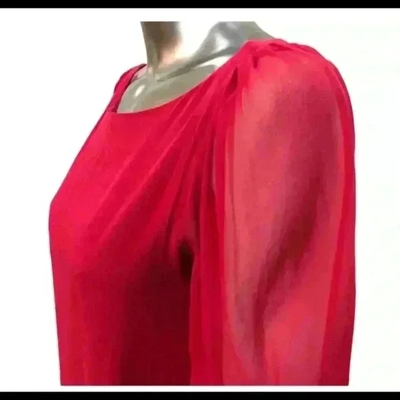 Guess by Marciano Sheath Red Dress Silk Red Dress Size Small - Picture 4 of 10